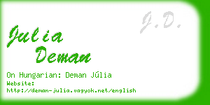 julia deman business card